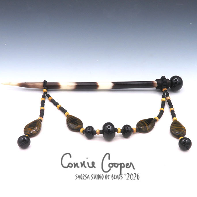 Quill, Draped,  Black w/Mustard HDQ26-7999