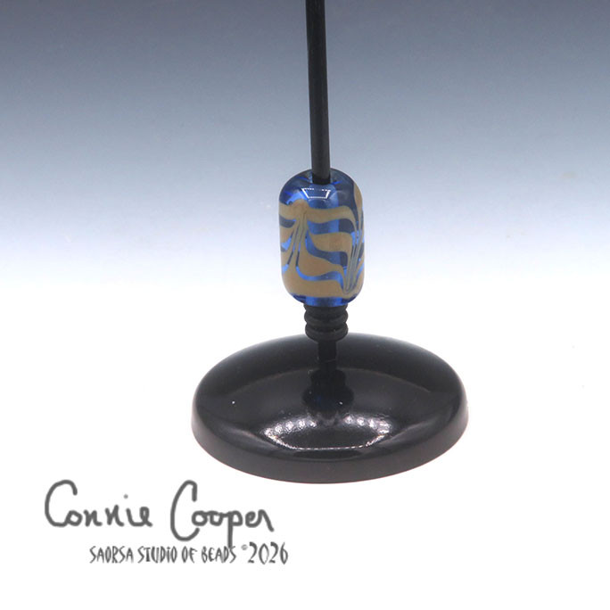 Bead, Blue w/Golden Grey  LBF26-8036