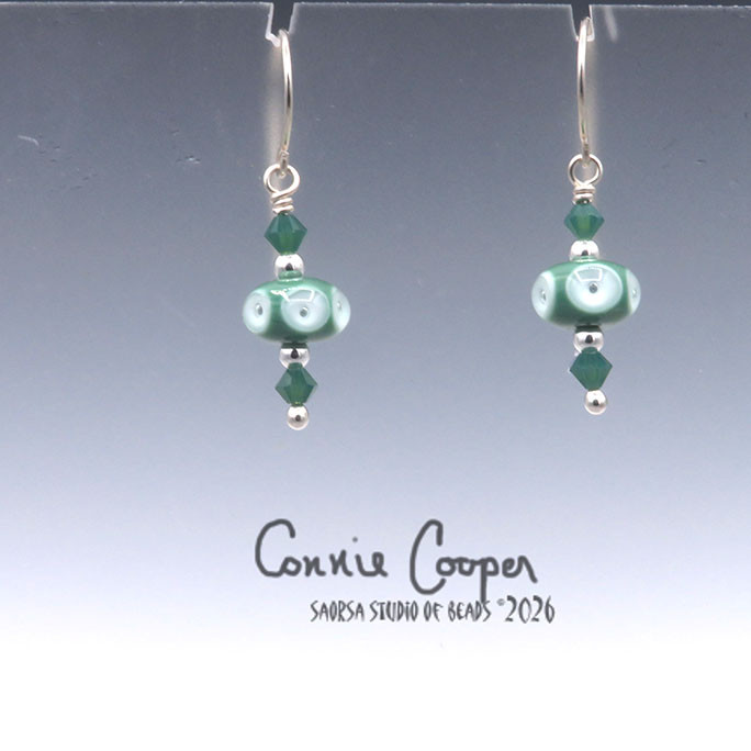 Assorted, Sherwood Green w/White Poked Dots  GBE26-8080