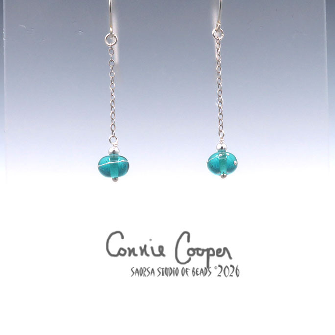 Chain Bedangled in Silvered Light Teal  GBE26-8094