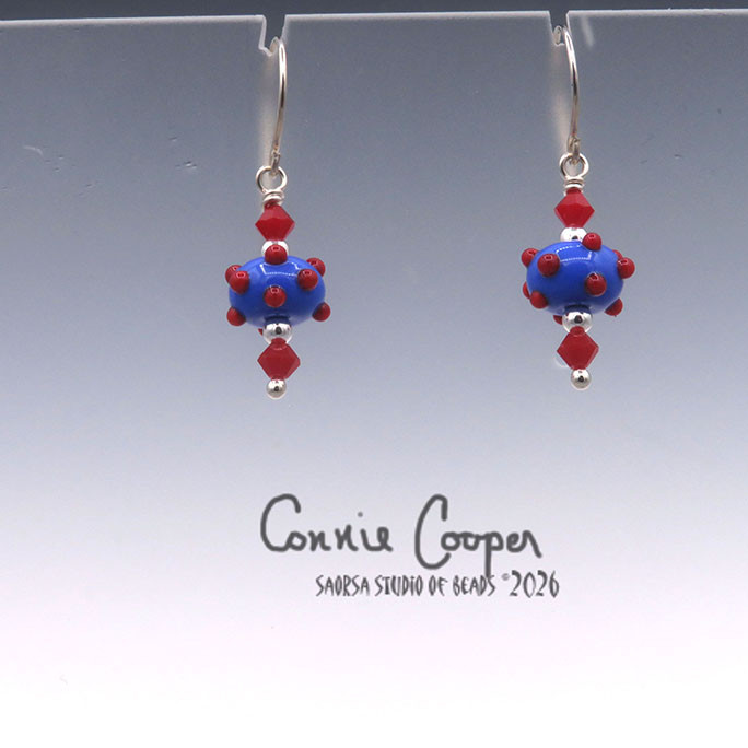 Assorted, Raised Dots in Red on Blue GBE26-8110