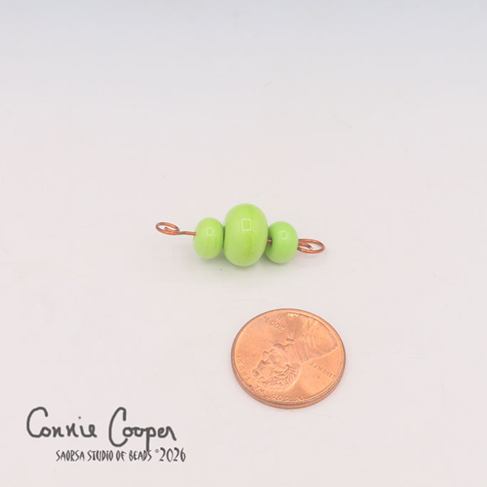 Tiny Beads, Set of 3, Opaque Lt. Grass  LBS26-8197