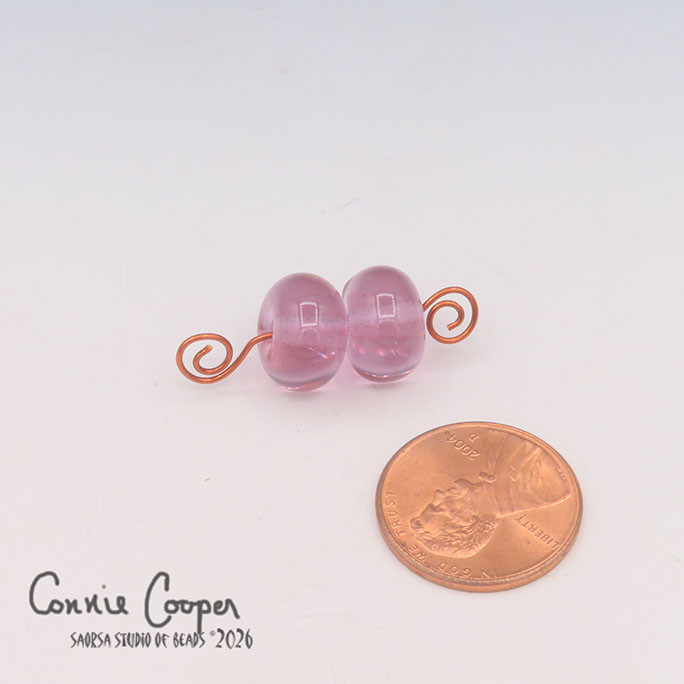 Beads, Matched Pair,  Transparent Violet  LBPr26-8279