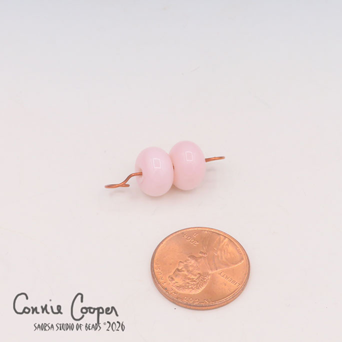 Beads, Matched Pair,  Opaque Desert Pink LBPr26-8242
