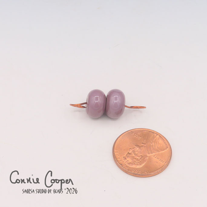 Beads, Matched Pair,  Opaque Lt. Violet LBPr26-8243