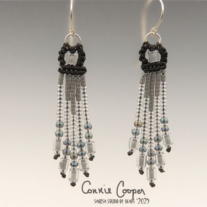 Fringie Minis in Charcoal & Crystal AB ME25-6953