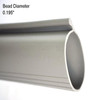 P-Bulb Bottom Seal 1-1/2" Bead End Bulb (BY THE FOOT) 