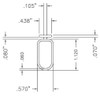 Storm Shield Trac-Rite Mini Warehouse 502290 Tube Astragal BY THE FOOT