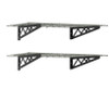 WALL SHELVES (TWO PACK WITH HOOKS) Hammertone