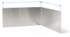 Premolded Inside Corner with 12" Wings, Straight  Stainless Steel Wall Base