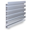 Aluminum Slatted Wall Panels – Stackable Horizontal Slatwall Panels – 5.602″ x .534″ (5-19/32″ x 17/32″)