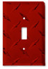 Aluminum Diamond Plate Single Switch Cover Red