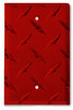 Diamond Plate Aluminum Black Wall Plate Cover Red