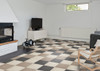 Perfection Floor Tile HomeStyle Slate flexible interlocking tiles.  Family room.