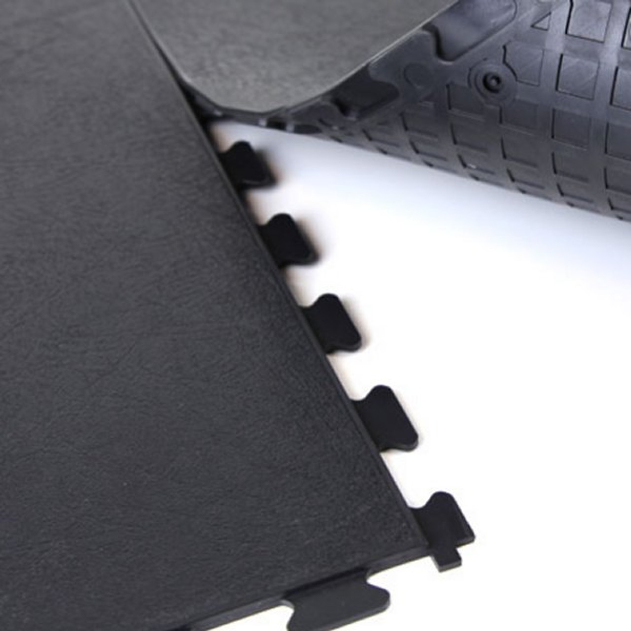 Perfection Floor Tile Leather Black Rhino Interlocking Tile hidden interlocking system
