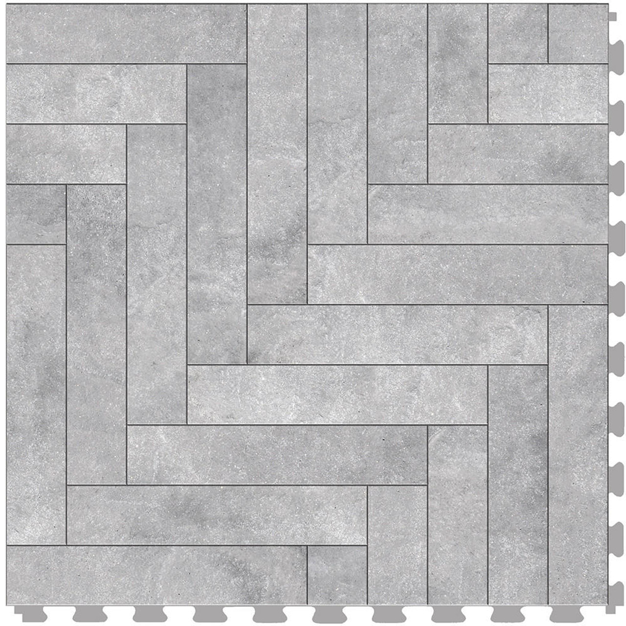  Perfection Floor Tile Natural Stone - Chevron Graystone | 6 Tiles/ Case | 16.62 SQFT/ Case 