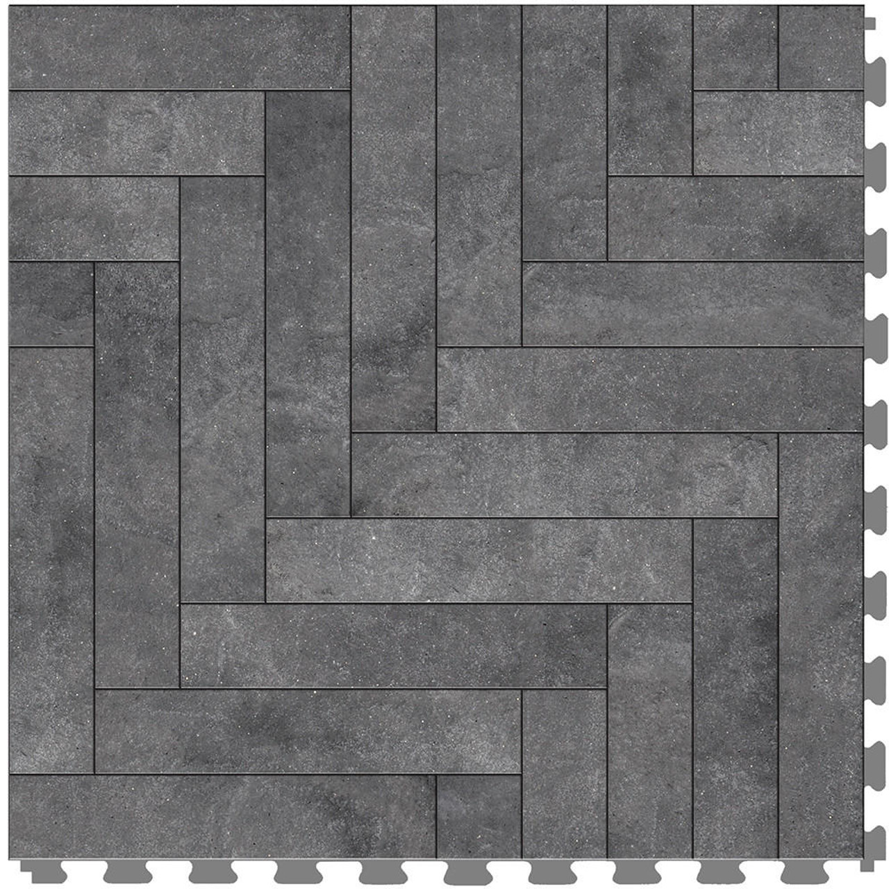  Perfection Floor Tile Natural Stone - Chevron Blackstone | 6 Tiles/ Case | 16.62 SQFT/ Case 