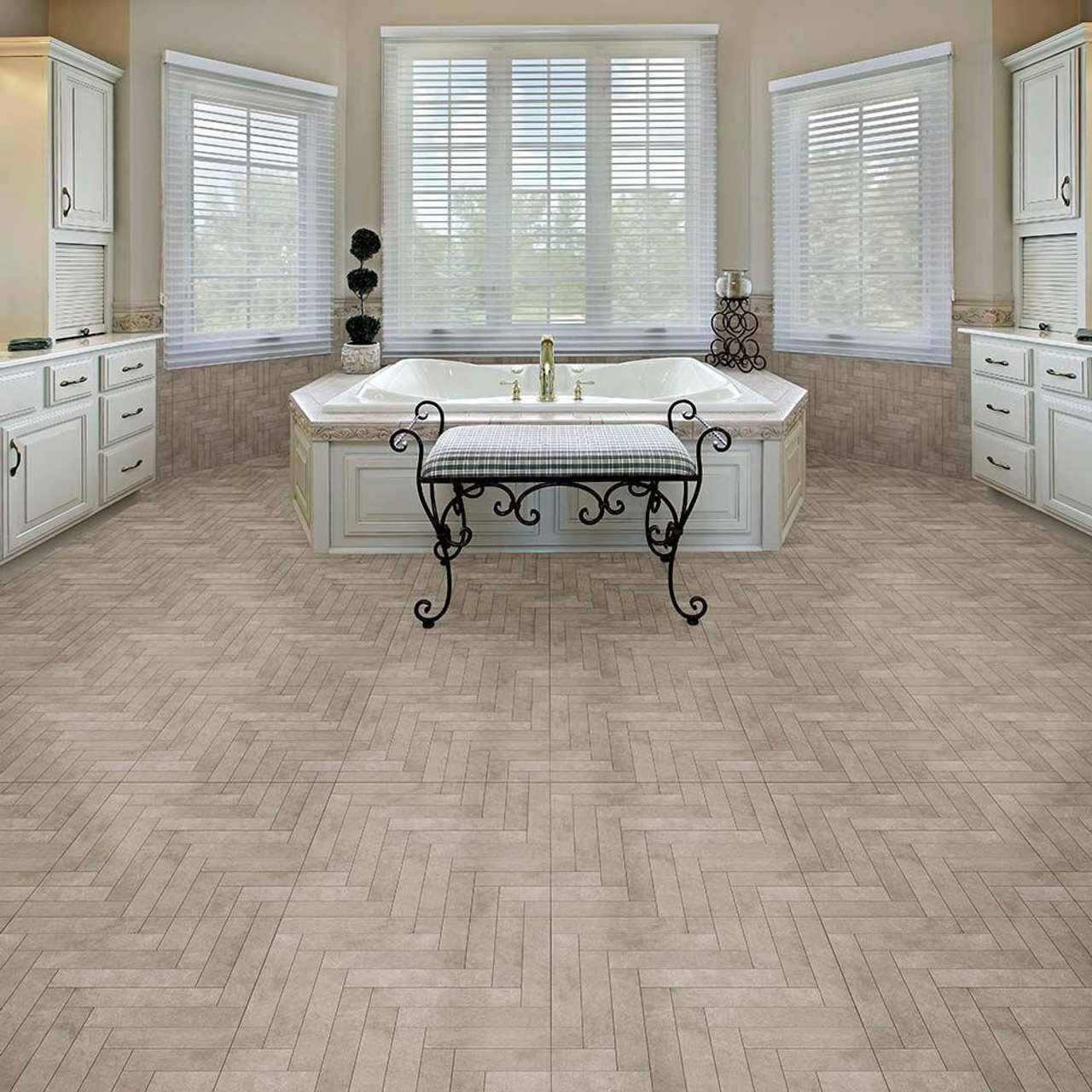  Perfection Floor Tile Natural Stone - Chevron Endstone | 6 Tiles/ Case | 16.62 SQFT/ Case 