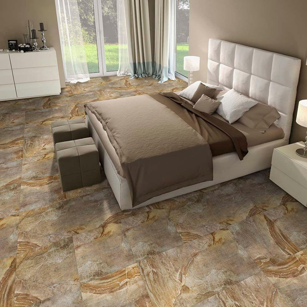 Perfection Floor Tile Natural Stone - Strata Stone | 6 Tiles/ Case | 16.62 SQFT/