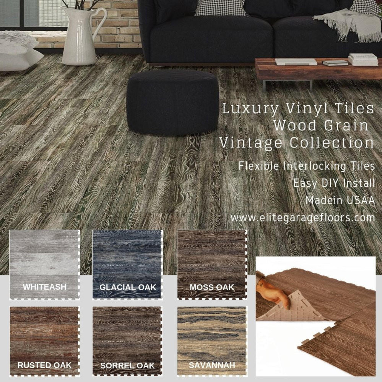 Perfection Floor Tile Sample - Luxury Vinyl Tile Color: Blackwood Oak