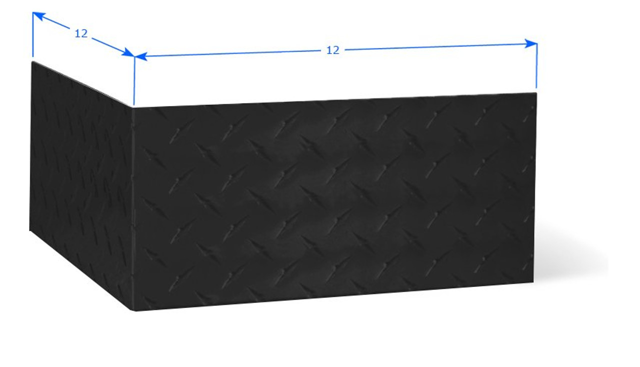 Diamond Plate Anodized Black Finished Base Molding Corners