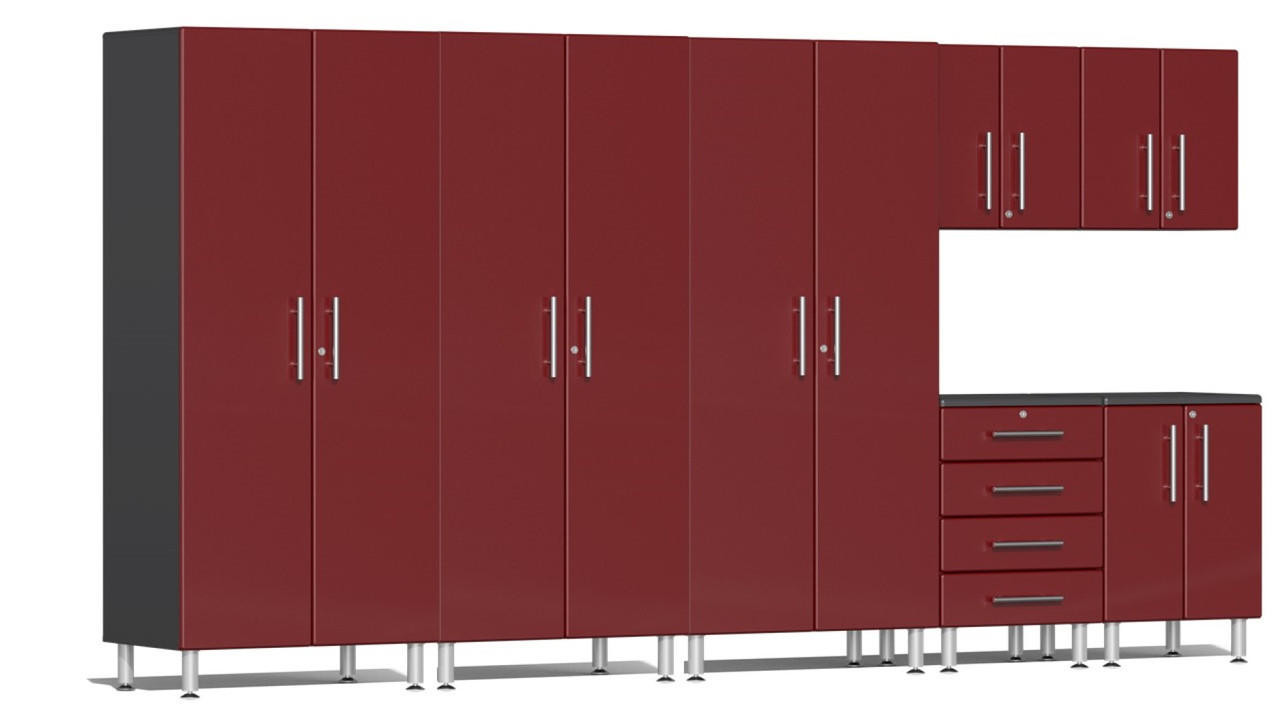 UltiMate Ulti-MATE Garage 2.0 Series 7-Piece Kit 3 Tall 2 Door Cabinets