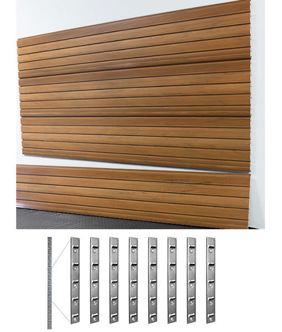 StoreWall StoreWALL 8′ Standard Duty 12″ Slatwall 4 pcs Installstrips