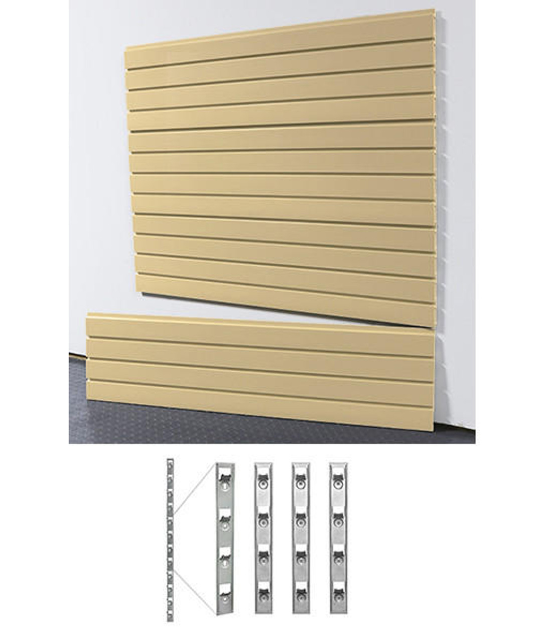 StoreWall StoreWALL 4′ Standard Duty 12″ Slatwall 4 pcs Installstrips