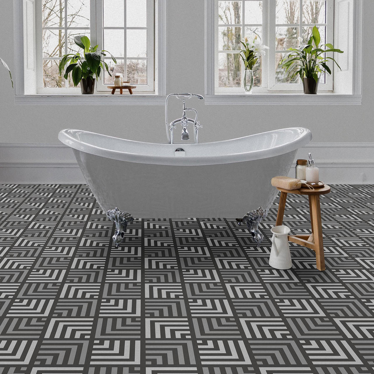 Perfection Floor Tile - Deco Bold or 6 Tiles / Case or 16.62 SQFT/ Case