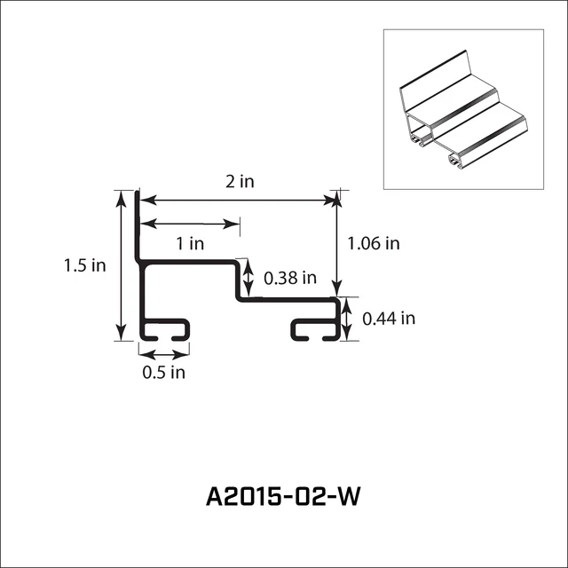 Storm Shield Retainer Ship Lap or Bottom - 2 x 1 1/2 A201502