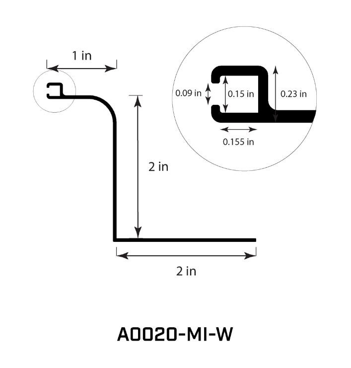 Standard "Z" Aluminum Retainer Rolling Steel Doors