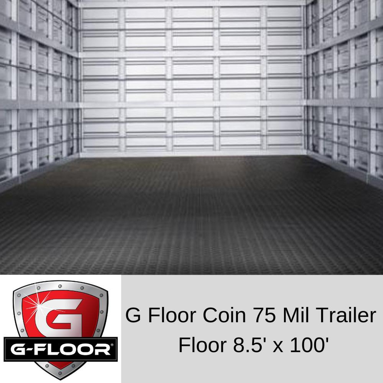 G Floor Trailer Flooring Coin 75 Mil (8.5' W Custom Cut) Felt Back 