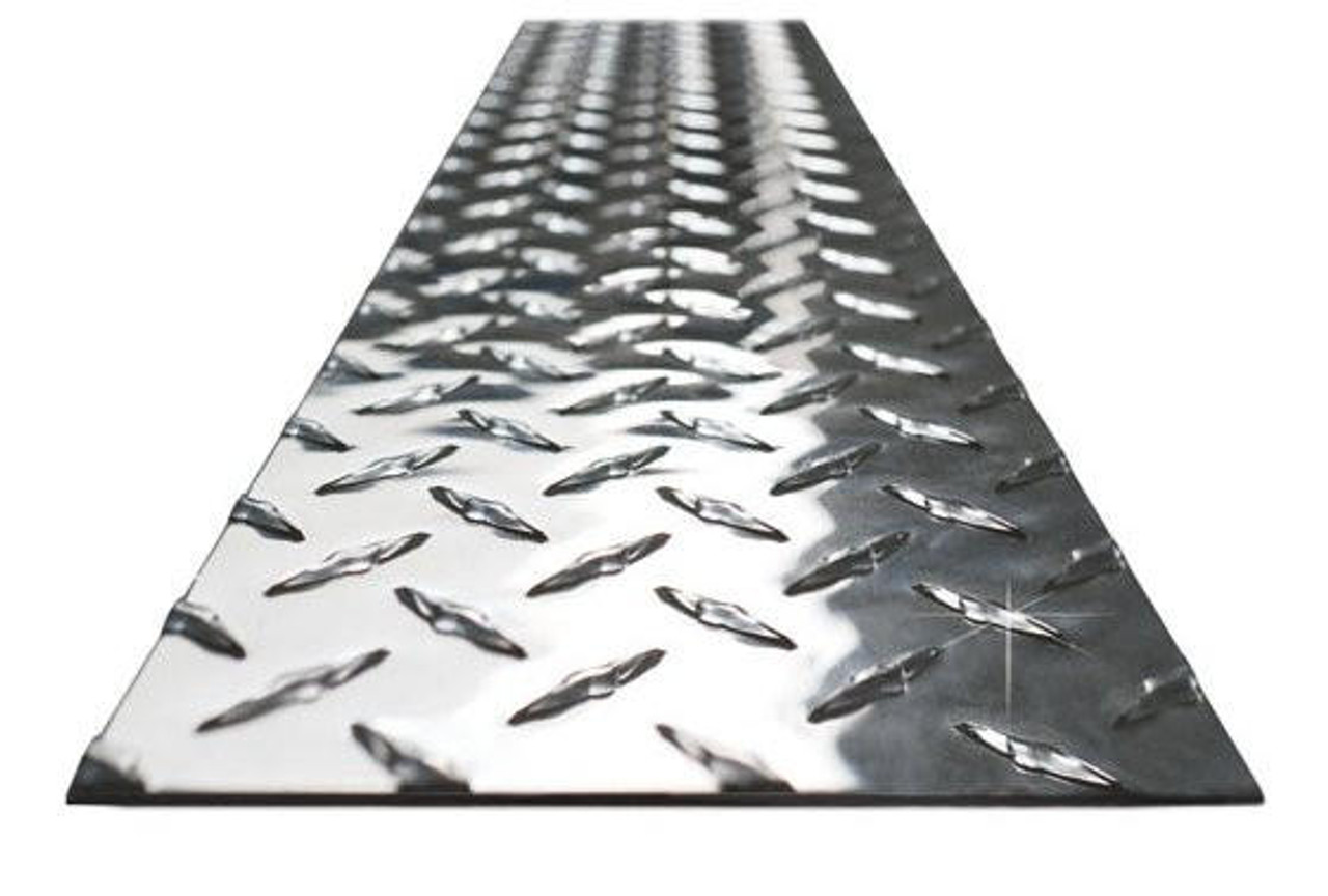 Diamond Plate 14 GA Wall Base Polished Aluminum Wall Base Straight