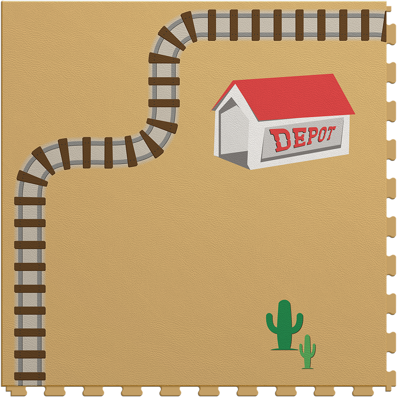 Train Track Tile 1