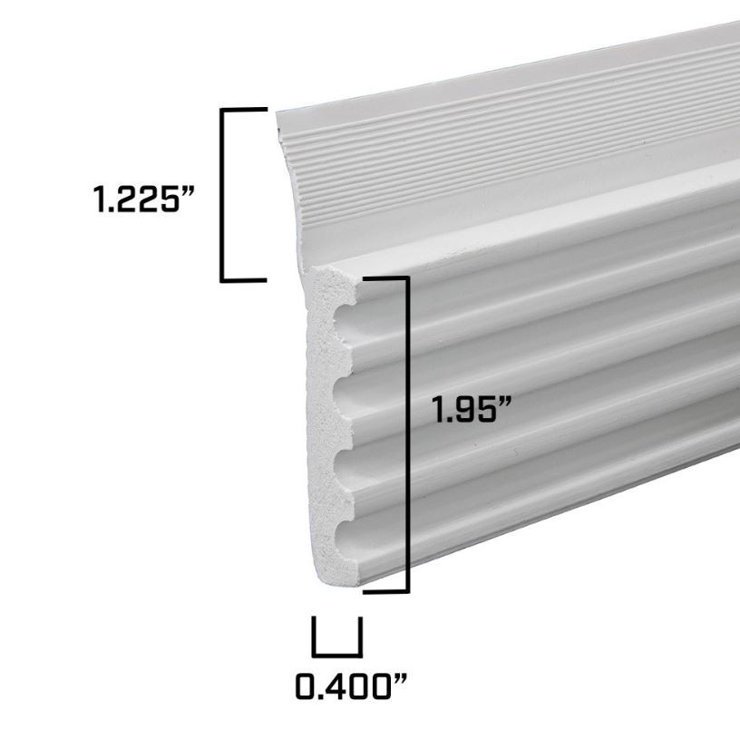 Coiled DuraSeal Garage Door Side and Top Weatherstripping Kit