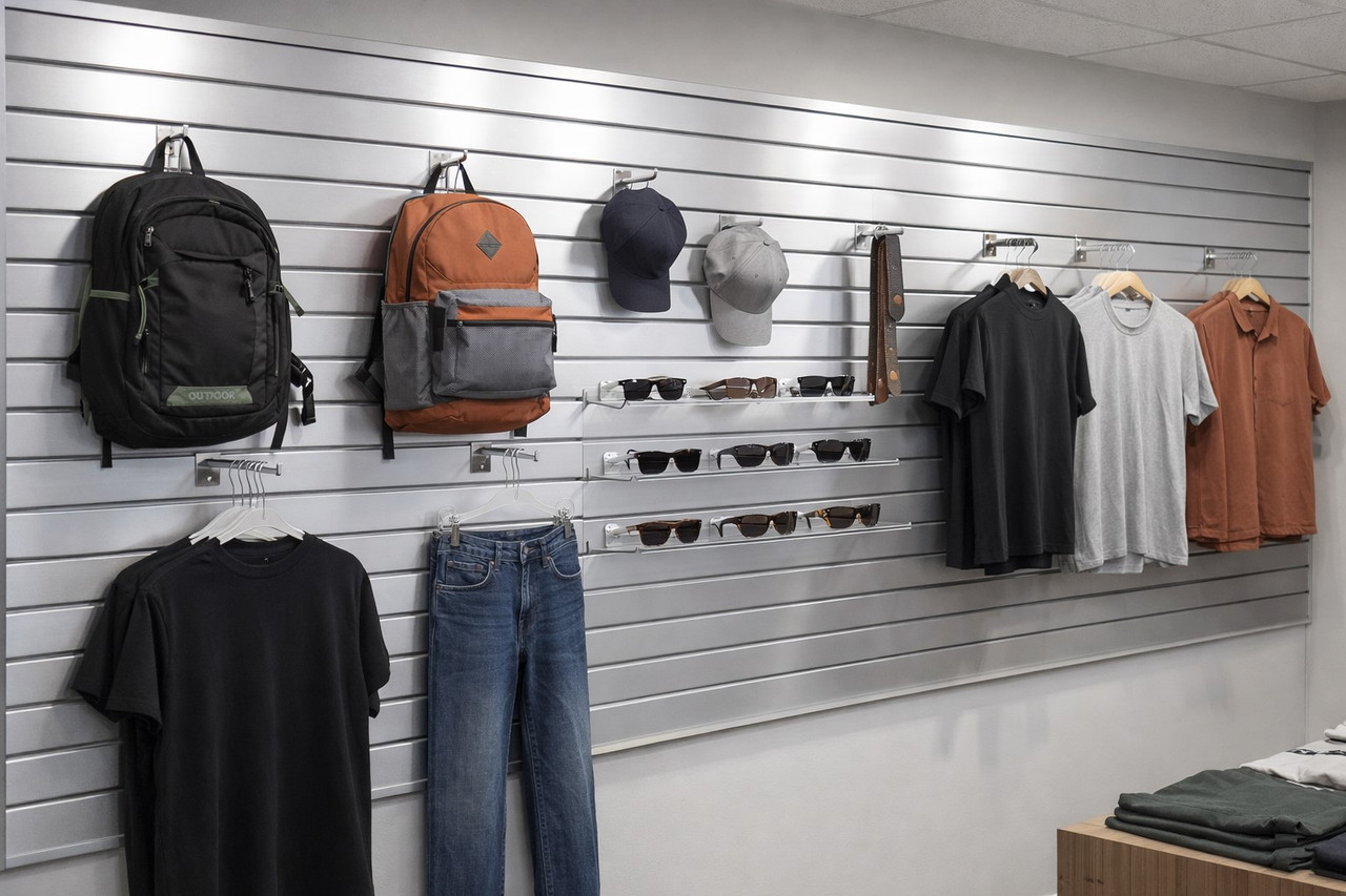 Aluminum Slatwall Trim Molding – Stackable Double Sided Slatwall