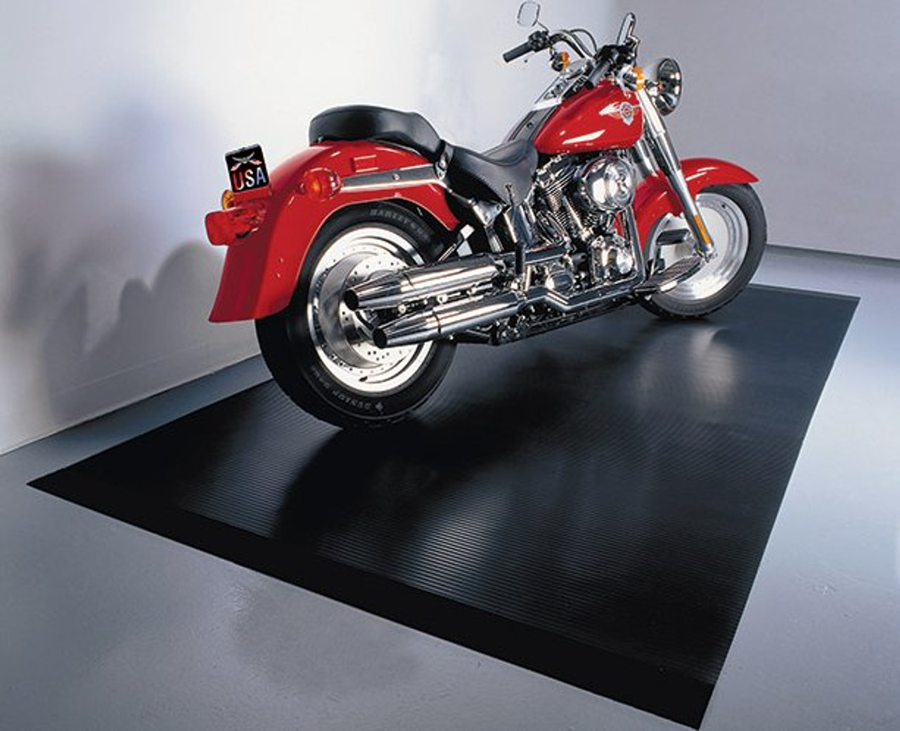 Motorcycle Garage Parking Mat - G-Floor Ribbed