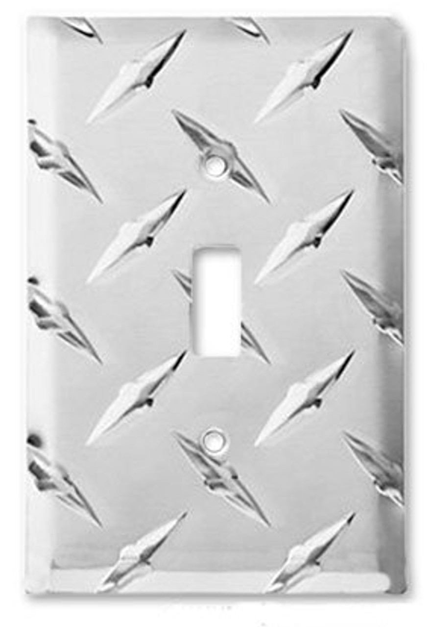 Aluminum Diamond Plate Single Switch Cover
