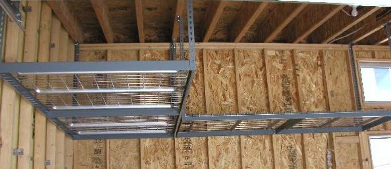 MonsterRax Overhead Steel Storage Racks 4' x 8' Unit