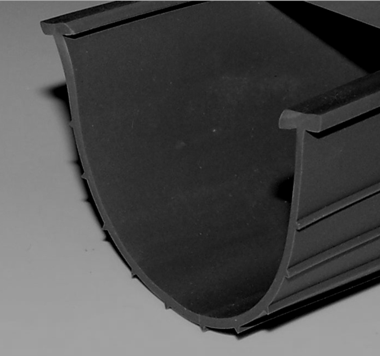 Garage Door Rubber Seal 9 Wide, Double T End Black