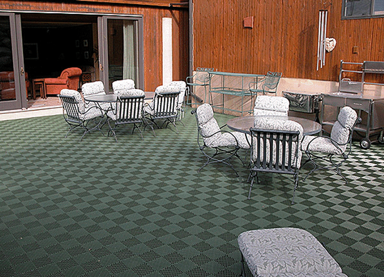 Perforated Interlocking Patio Tiles (also for Decks)