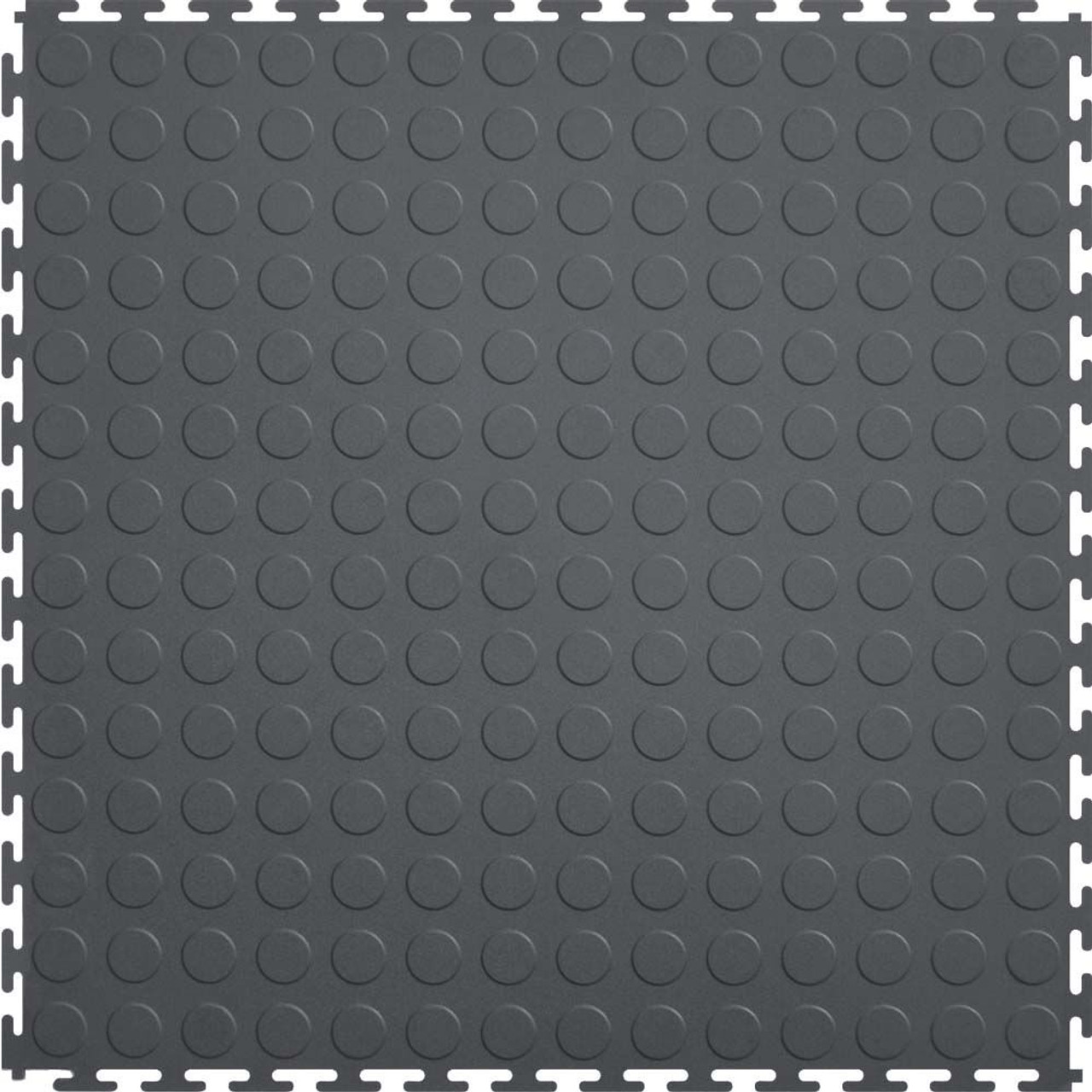 Flexi Tile by Perfection Floor Tile, Coin Pattern Dark Grey