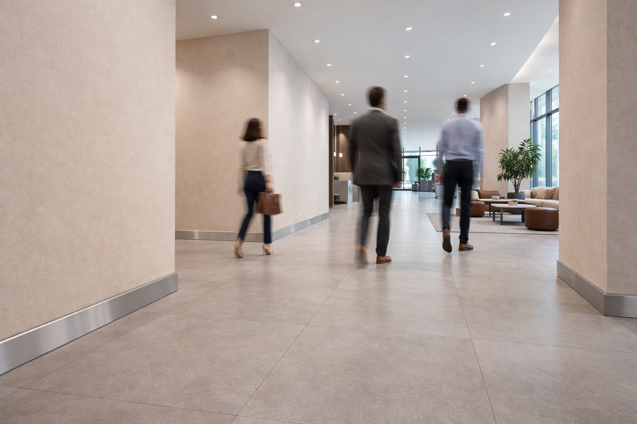 Aluminum Wall Base Molding Lobby