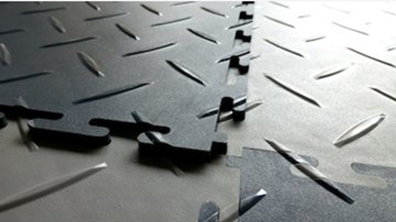 Perfection floor Tile Diamond Pattern Tile 20.5" x 20.5" x 4.5MM