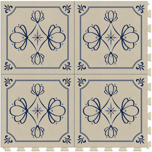 Perfection Floor Tile - Azulejo Blue or 6 Tiles / Case or 16.62 SQFT / Case