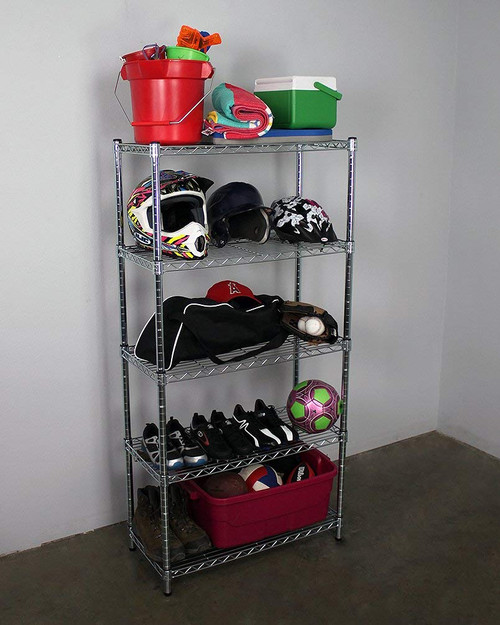 14" x 30" x 60" 5-Tier Wire Shelving