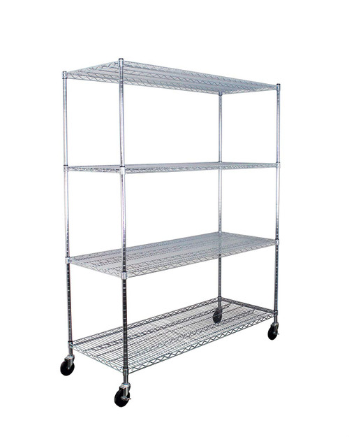 24″ x 60″ x 72″ 4-Tier Wire Shelving