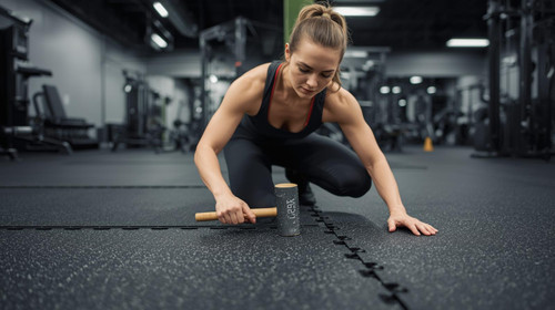 Ecore Basic Fit Rubber Interlocking Tile 23" x 23" x 8MM Colors