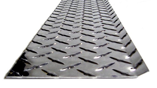 Diamond Plate 14 GA Polished Aluminum 14 GA Cove Bend