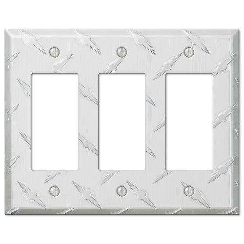 Triple Rocker - Diamond Plate - Chrome